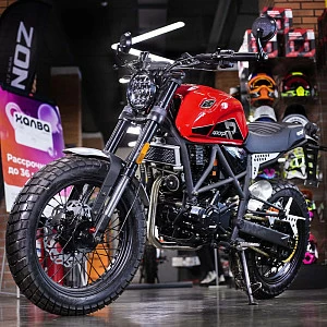 Мотоцикл дорожный ROCKOT SCRAMBLER (красный глянцевый)
