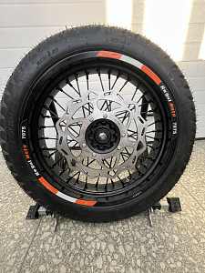 Колеса МОТАРД комп-т  ZR, Sport Pro, CR-Z (диски алюм, шины110/90-17,130/70-17, зв. 520x40) ось20/25